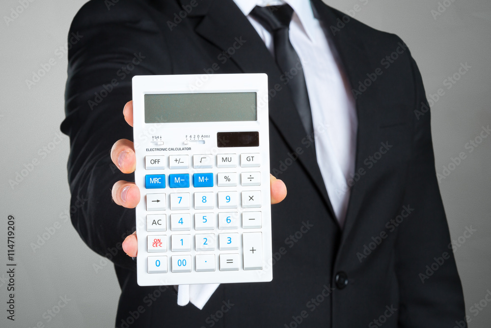 Accountant Businessman with calculator Accountant Businessman with calculator