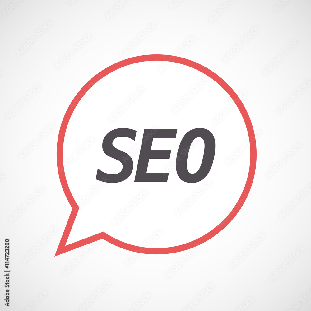 Isolated comic balloon icon with the text SEO Isolated comic balloon icon with the text SEO