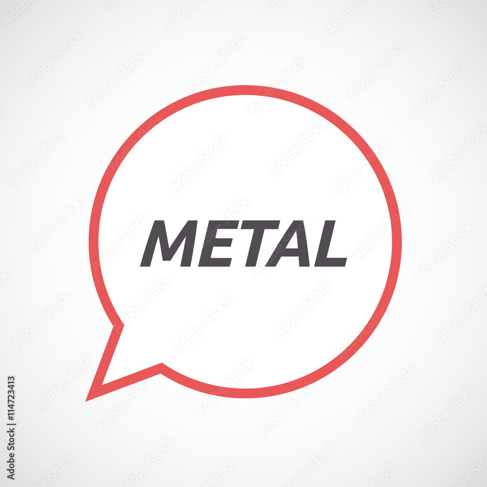 Isolated comic balloon icon with the text METAL Isolated comic balloon icon with the text METAL