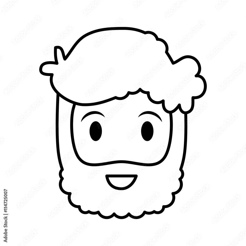 Person concept represented by silhouette of man head icon. Isolated and Flat illustration Person concept represented by silhouette of man head icon. Isolated and Flat illustration