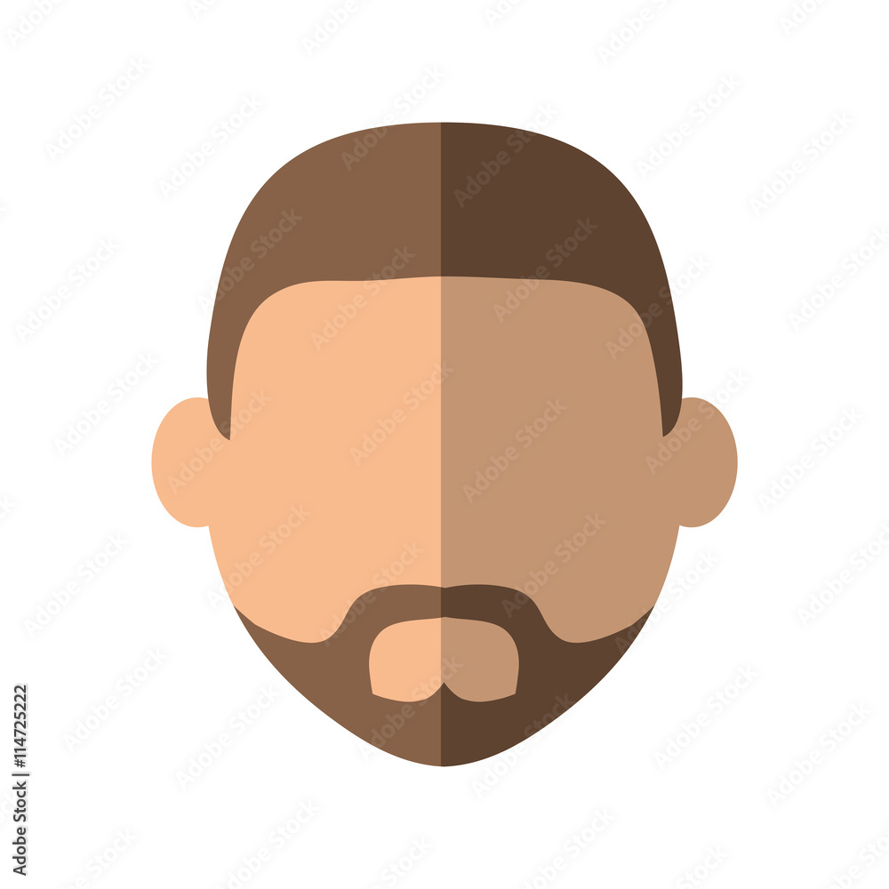 Person concept represented by man head icon. Isolated and Flat illustration Person concept represented by man head icon. Isolated and Flat illustration