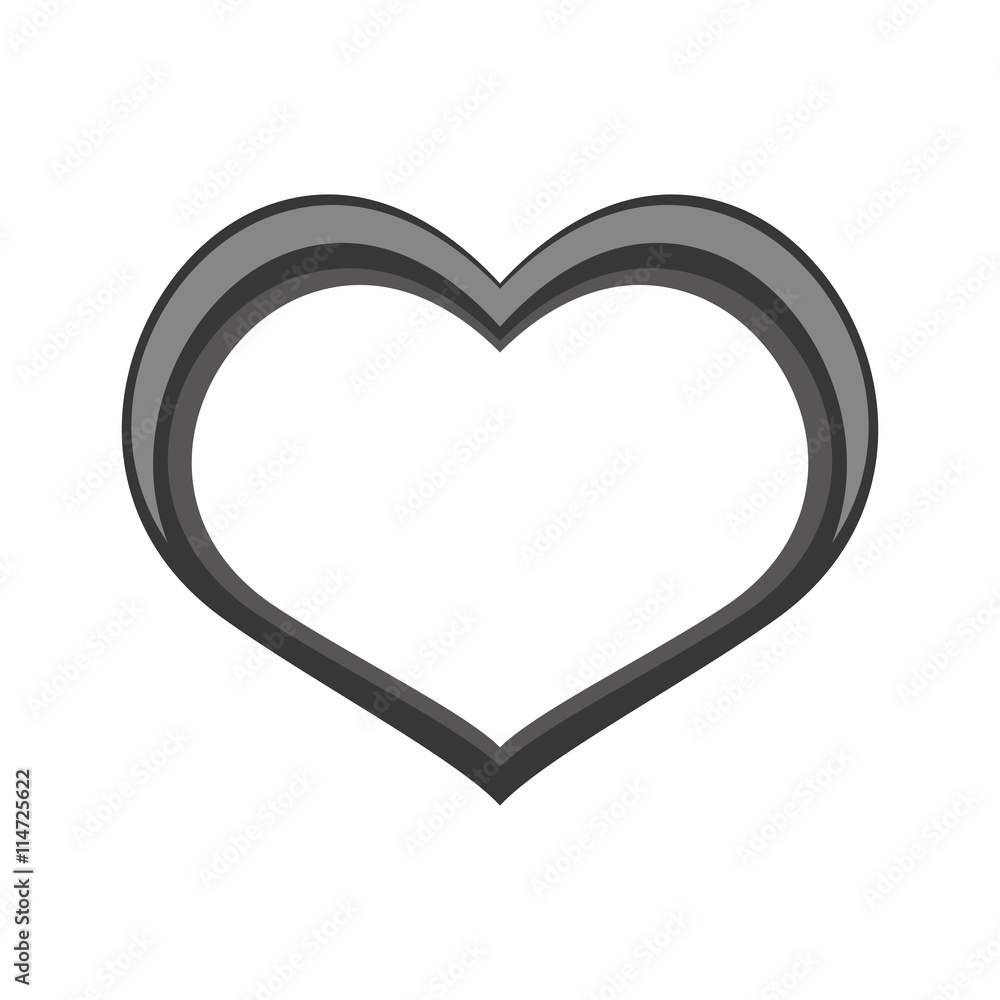 Love concept represented by heart shape icon. Isolated and Flat illustration Love concept represented by heart shape icon. Isolated and Flat illustration