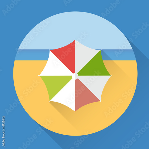 Icône parasol de plage