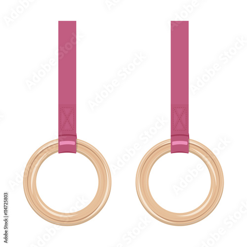 Gymnastic rings vector illustration isolated on white background