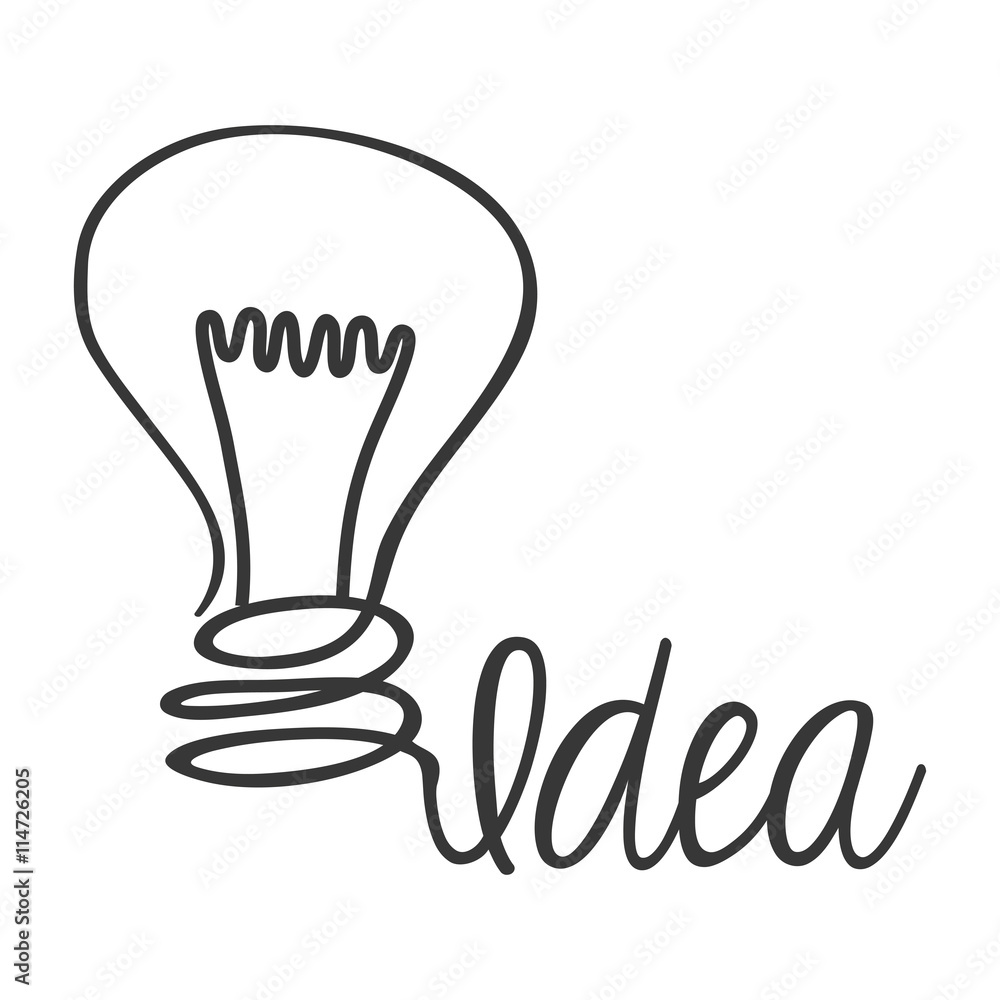 Idea concept represented by light bulb icon. Isolated and Flat illustration Idea concept represented by light bulb icon. Isolated and Flat illustration