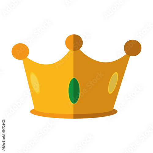 Royalty concept represented by crown icon. isolated and flat illustration 