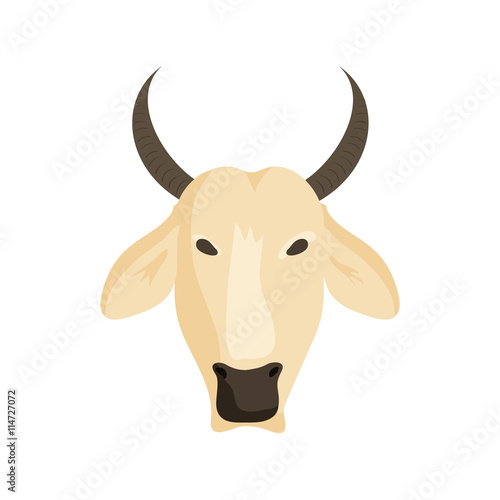 Cow icon, cartoon style