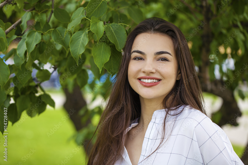 Portrait of beautiful young happy woman Portrait of beautiful young happy woman