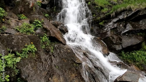 Mun Daeng Waterfall, the beautiful waterfall in rain forest, Phu Hin Rong Kla National Park in Thailand