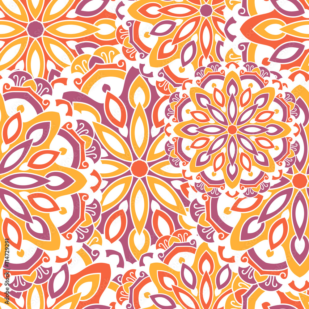 Seamless pattern with mandalas. Seamless pattern with mandalas.