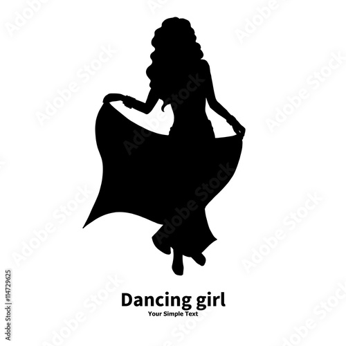 Silhouette of a dancing girl
