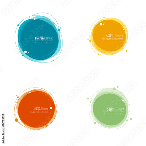 Abstract round banner