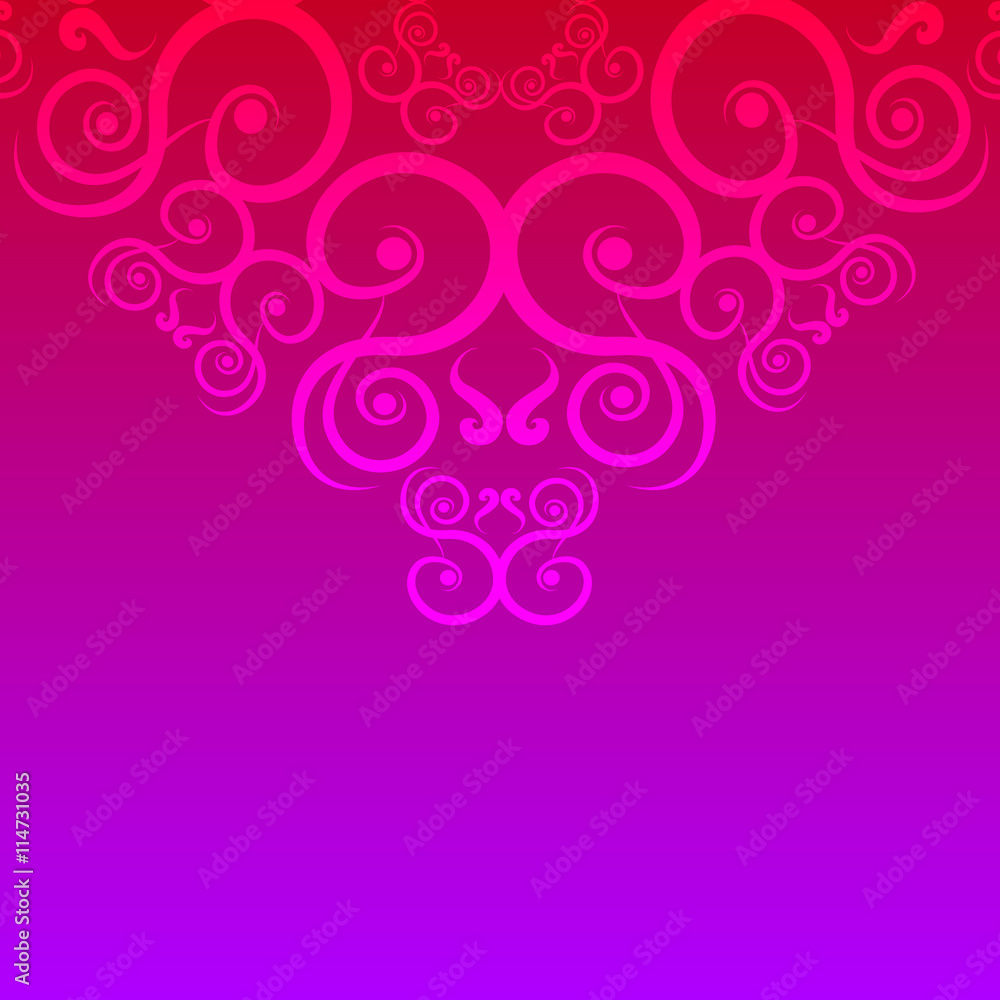 Bright background with floral pattern.