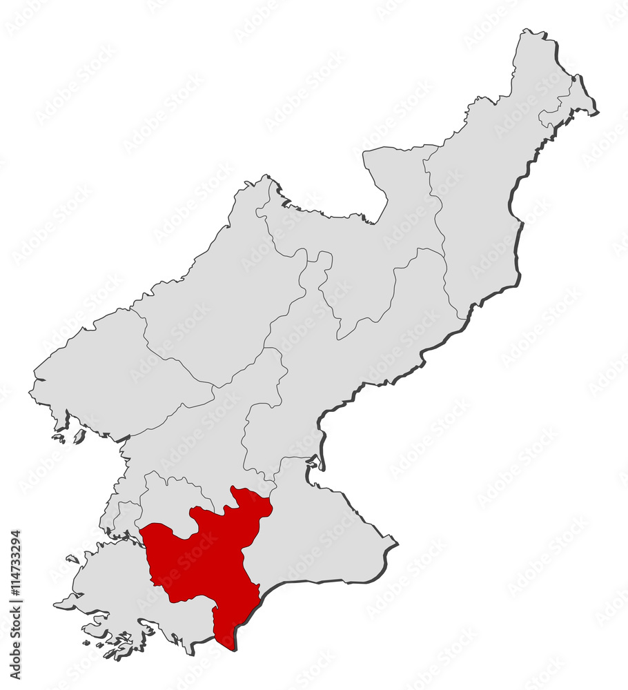 Map - North Korea, North Hwanghae