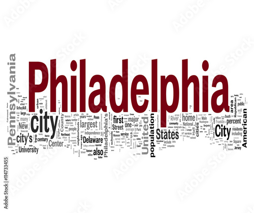 Philadelphia collage of word concepts