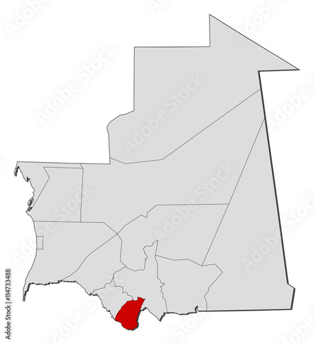 Map - Mauritania, Guidimaka photo