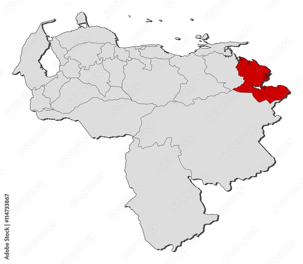 Map - Venezuela, Delta Amacuro
