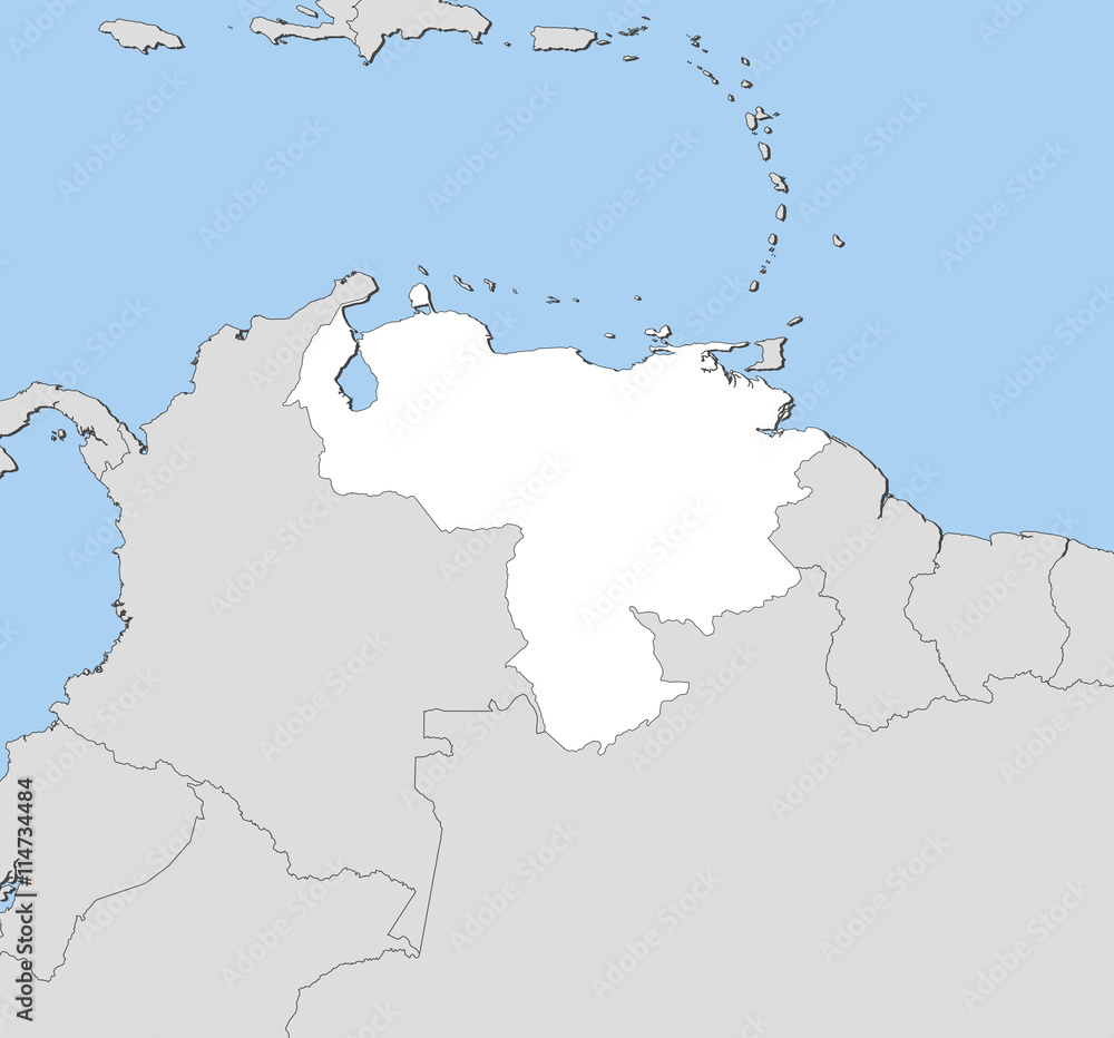 Obraz premium Map - Venezuela
