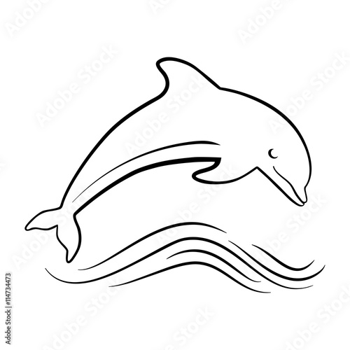 outline of jumping dolphin