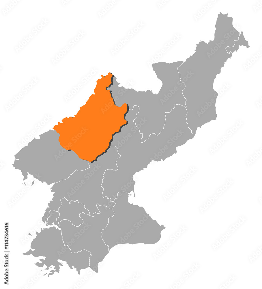 Map - North Korea, Chagang