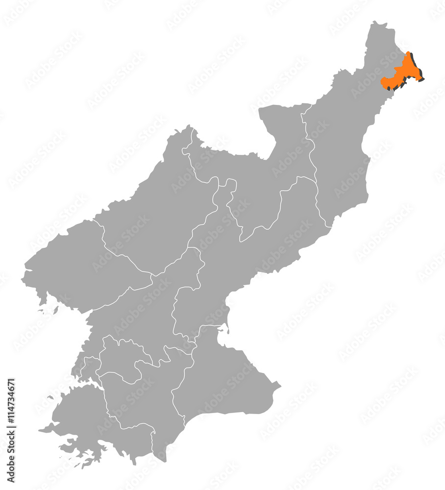 Map - North Korea, Rason
