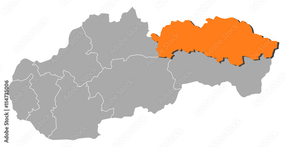 Map - Slovakia, Presov