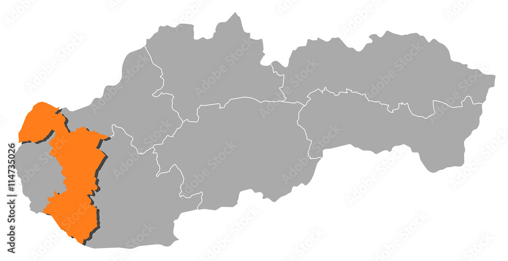 Map - Slovakia, Trnava Map - Slovakia, Trnava