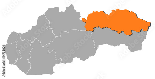 Map - Slovakia  Presov