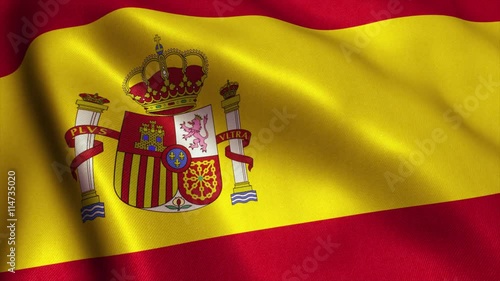 Spain - Spanish Flag. Seamless Looping Animation. 4K High Definition Video