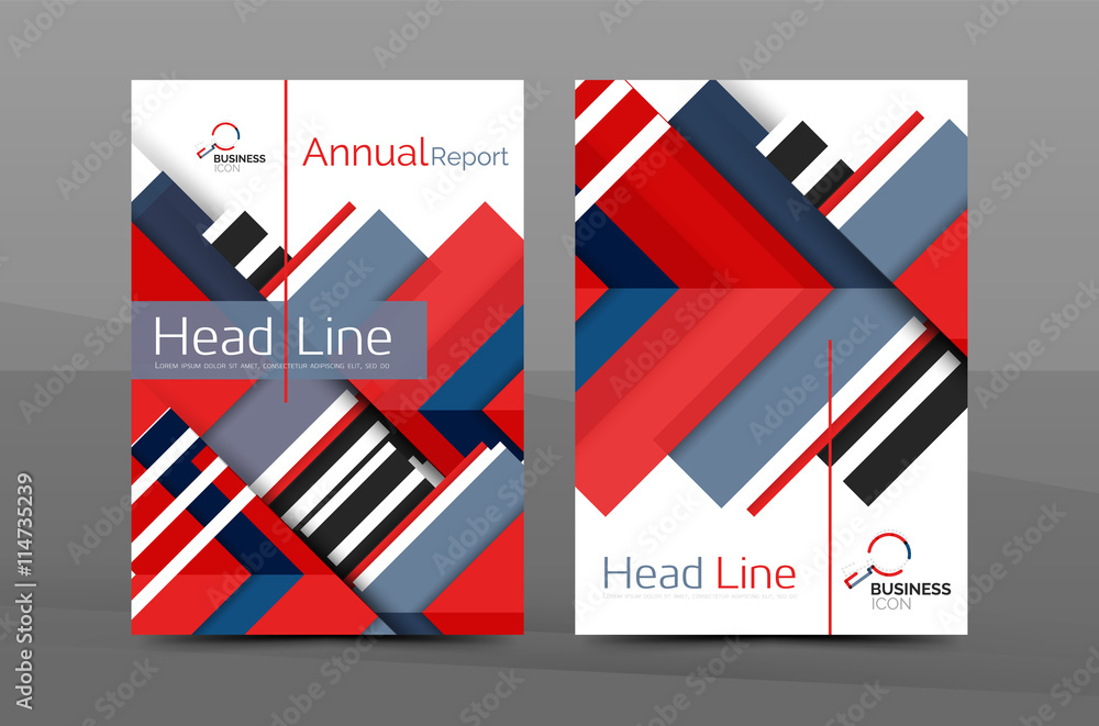 Annual report cover, geometric design Annual report cover, geometric design
