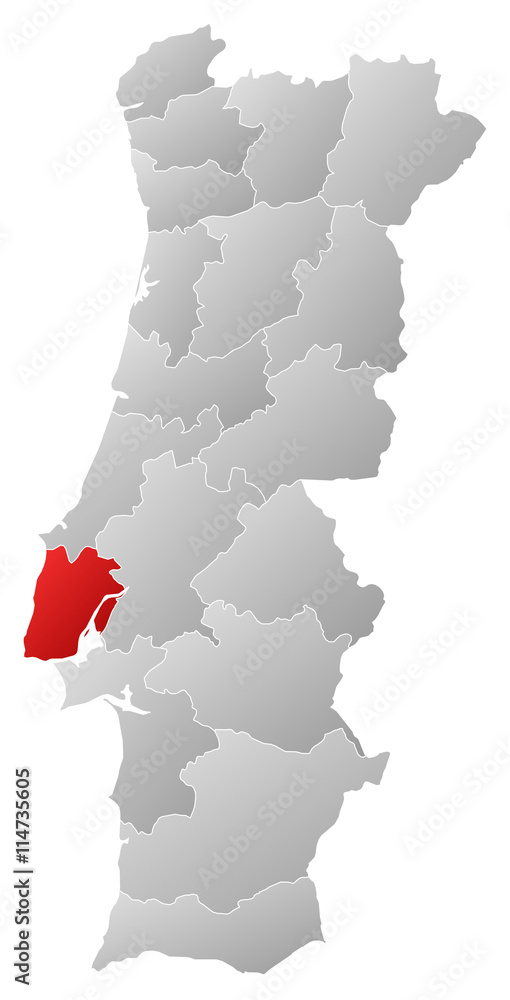 Obraz premium Map - Portugal, Lisbon