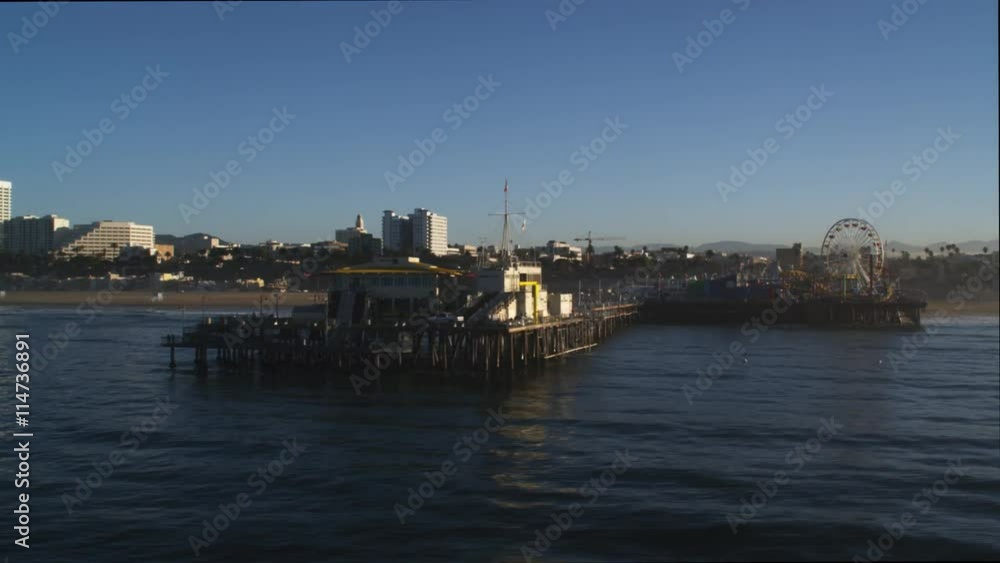 Flying north past the Santa Monica pier. Shot in 2010. Flying north past the Santa Monica pier. Shot in 2010.