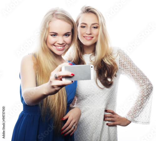 Pretty  girsl taking selfie.  photo