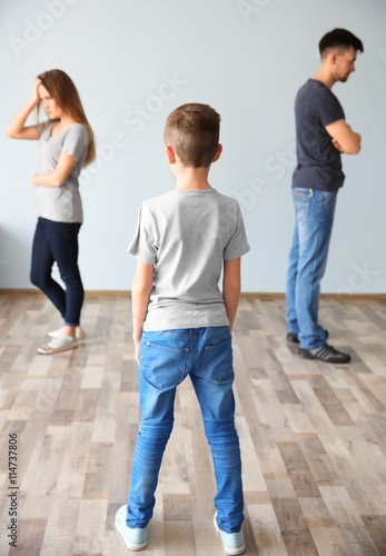 Family problems concept. Bo...