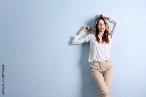 Beautiful young woman in a ...