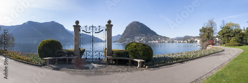 Lugano, Parco Ciani, gate near the lake