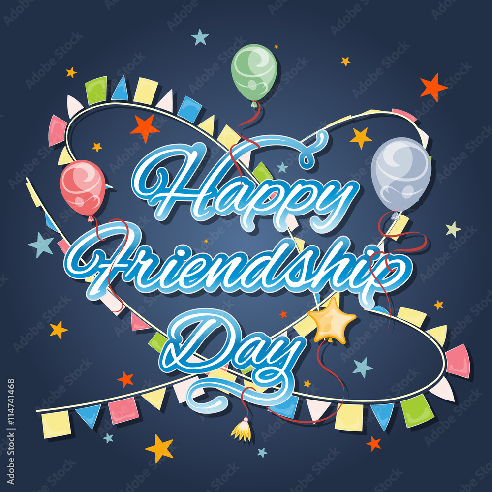 Naklejka premium Happy friendship day