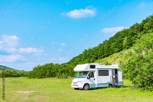 Caravan in the countryside