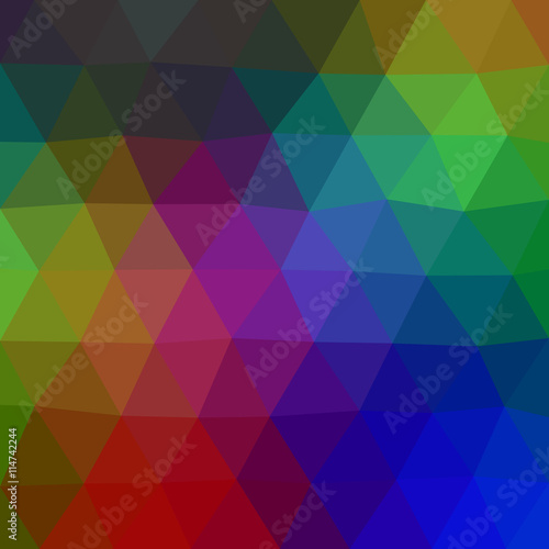 Colors low poly triangle style vector mosaic background