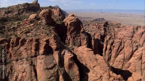 Flying over Echo Cliffs in Arizona photo