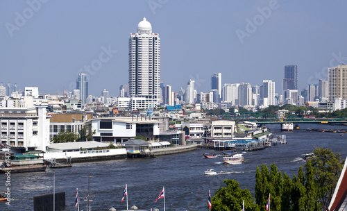 Scenic view of downtown Bangkok, Thailand.