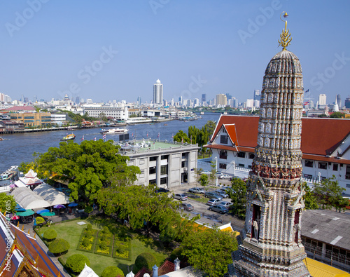 Scenic view of downtown Bangkok, Thailand.