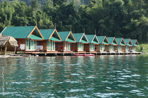 raft accommodation on water in thailand