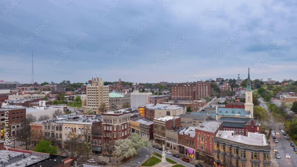 Macon, Georgia, USA downtown skyline time lapse. Macon, Georgia, USA downtown skyline time lapse.