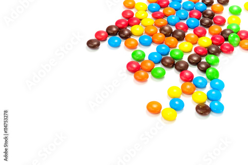Pile of colorful chocolate candy