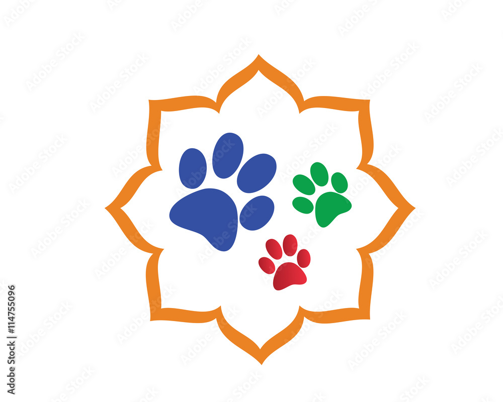 Modern Pet Logo - Pet Nameste Camp Symbol Modern Pet Logo - Pet Nameste Camp Symbol
