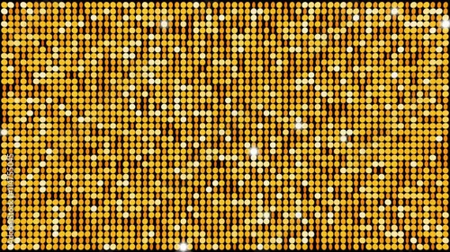 Gold (Golden) glitter light and sparkle background – seamless looping
