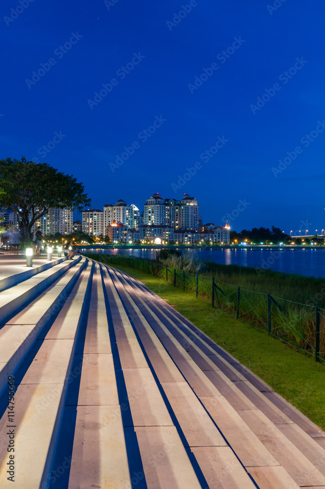 waterfront step by water in Singapore