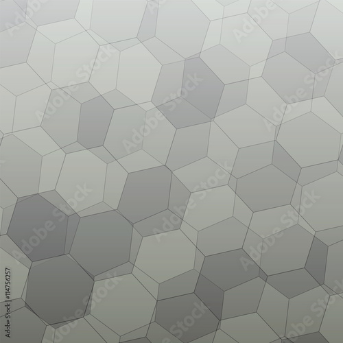 Grey gradient Polygonal style vector pattern for background © ittoilmatar