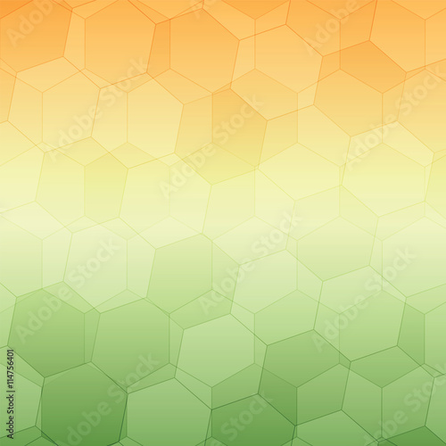 orange, yellow and green gradient Polygonal style vector pattern